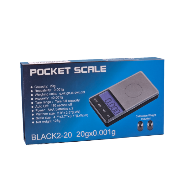 Black 2-220 Digital Pocket Scale