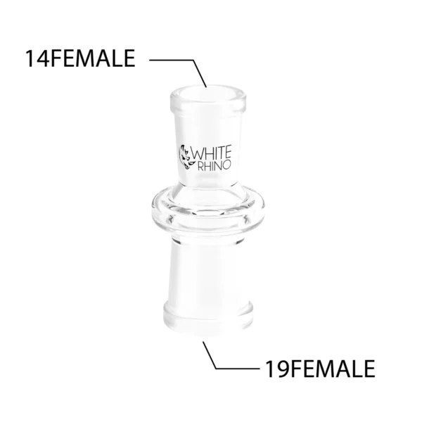 14MM FEMALE TO 19MM FEMALE CONVERTER - 10 COUNT JAR - GC1001 - Image 2