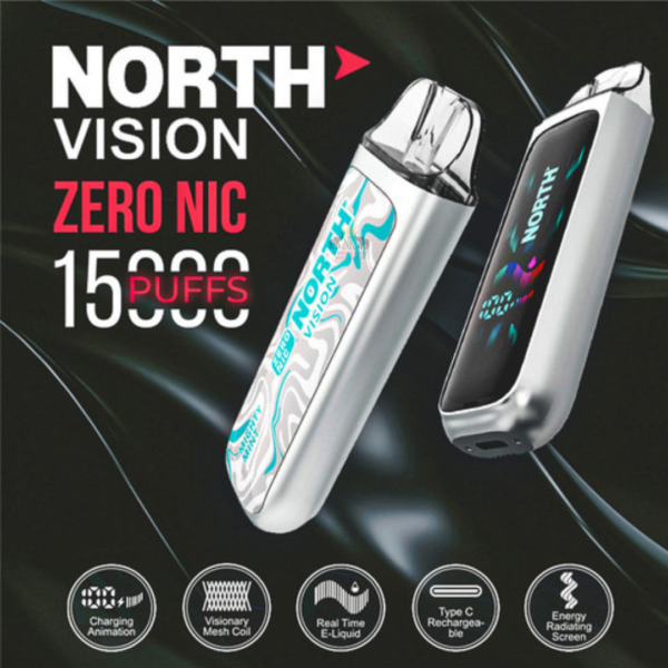 North Vision 15K Puffs Zero Nicotine Disposable 5ct