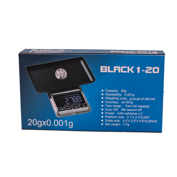 Black 1-120 Digital Scale with Platform