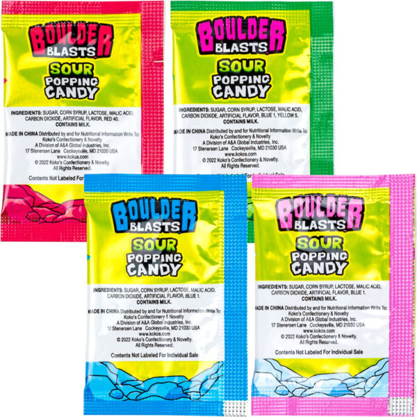 Boulder Sour Popping Candy - 24CT